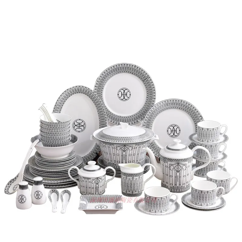 Light luxury bone china tableware set, bowl and plate, European luxury combination ceramic bowl and plate, coffee
Light luxury bone china tableware set, bowl and plate, European luxury combination ceramic bowl and plate, coffee