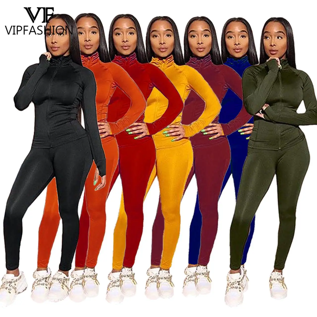 VIP FASHION New Sports Jacket Trousers Suits Women's Solid Color with Zipper Long-Sleeved Tops Skinny Pants Casual Sports Suits
VIP FASHION New Sports Jacket Trousers Suits Women's Solid Color with Zipper Long-Sleeved Tops Skinny Pants Casual Sports Suits