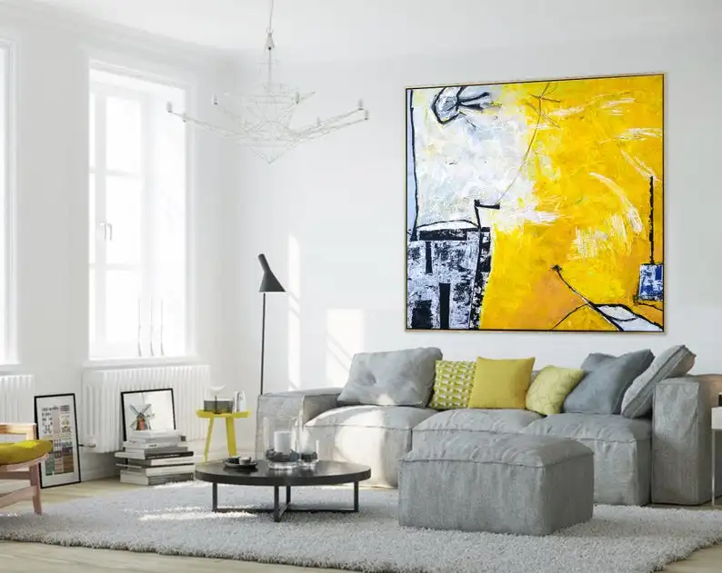 Abstract Painting Modern Original Wall Art Large Acrylic Canvas on Canvas Les Iles Expressionism Yellow Oil Paintings Separate
Abstract Painting Modern Original Wall Art Large Acrylic Canvas on Canvas Les Iles Expressionism Yellow Oil Paintings Separate