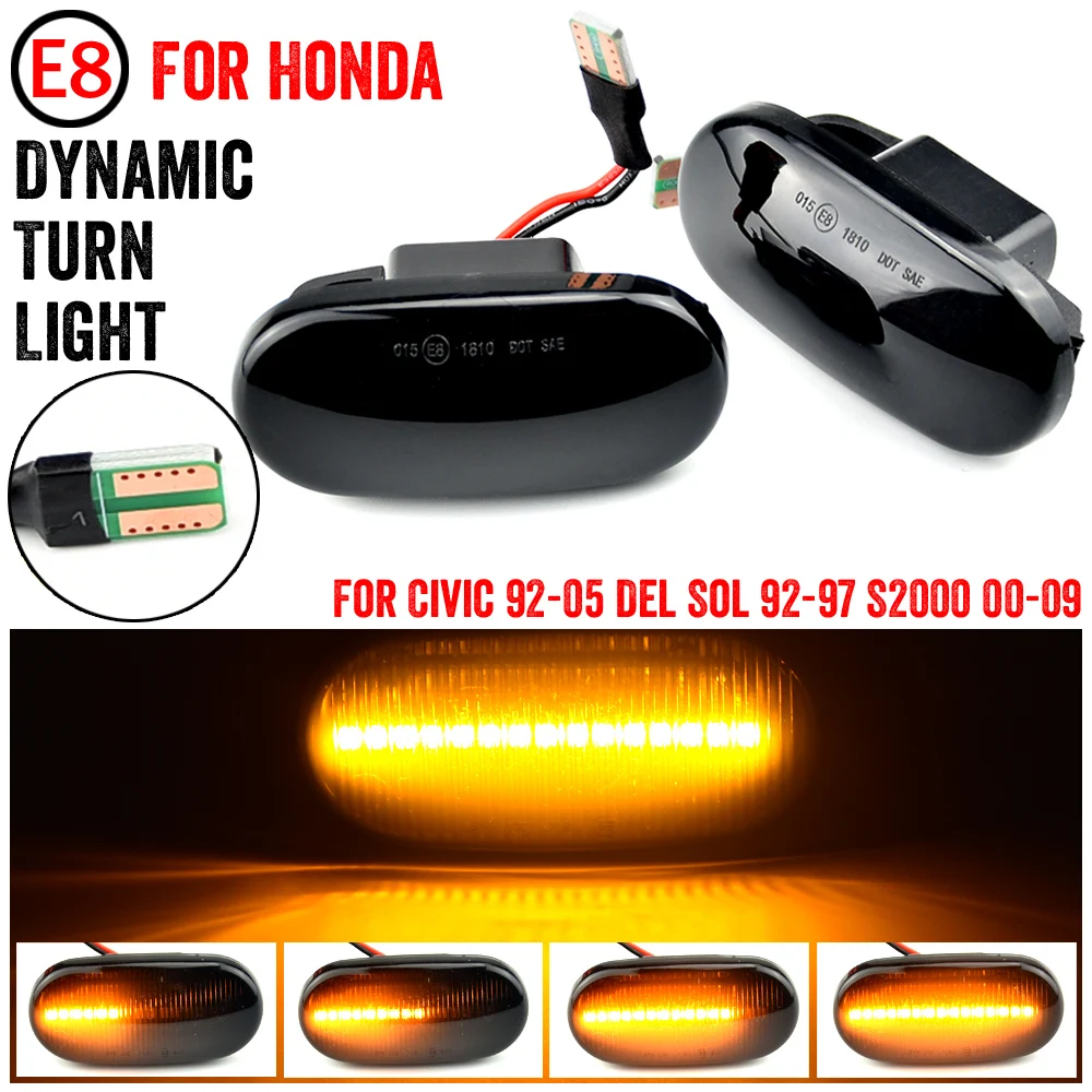 For HONDA Prelude CRX S2000 Integra Fit Del Sol Acura Civic Led Dynamic Side Marker Turn Signal Light Sequential Blinker Light
For HONDA Prelude CRX S2000 Integra Fit Del Sol Acura Civic Led Dynamic Side Marker Turn Signal Light Sequential Blinker Light