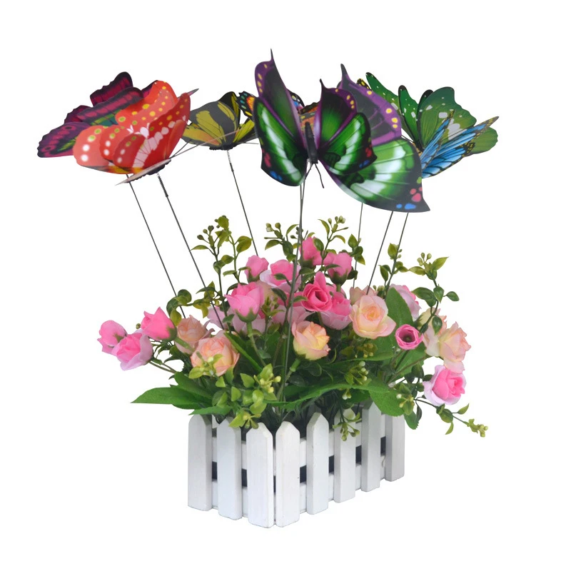25pcs Butterfly Figurine Garden Ornaments Double Colorful Butterfly Decoration Flower Pot Decor Garden Plant Pot
25pcs Butterfly Figurine Garden Ornaments Double Colorful Butterfly Decoration Flower Pot Decor Garden Plant Pot