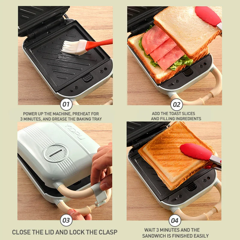 Electric Sandwich Maker Waffle Maker DIY Baking Light Food Machine Kitchen Multifunction Breakfast Machine Sandwichera 220V
Electric Sandwich Maker Waffle Maker DIY Baking Light Food Machine Kitchen Multifunction Breakfast Machine Sandwichera 220V