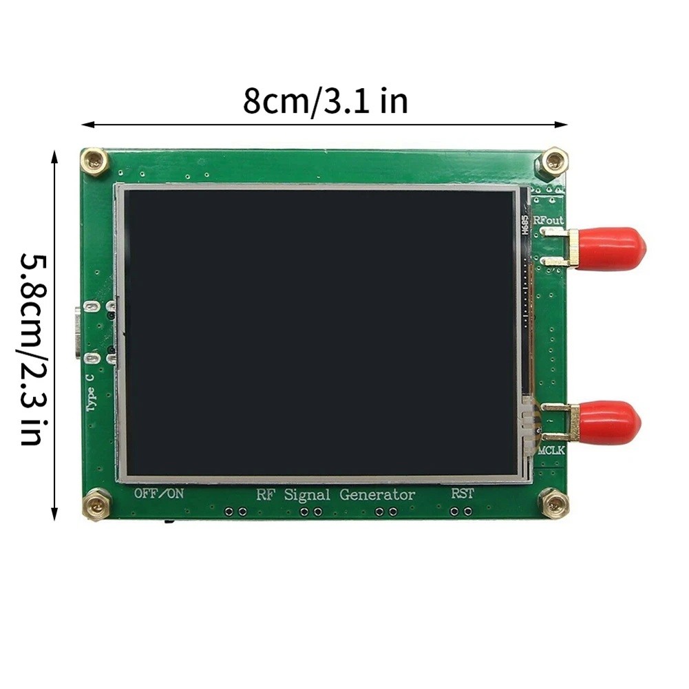 ADF4350 137.5-4400M RF Signal Generator Touch Screen Spot Frequency Sweep Frequency Signal Source Signal Generator Exact
ADF4350 137.5-4400M RF Signal Generator Touch Screen Spot Frequency Sweep Frequency Signal Source Signal Generator Exact