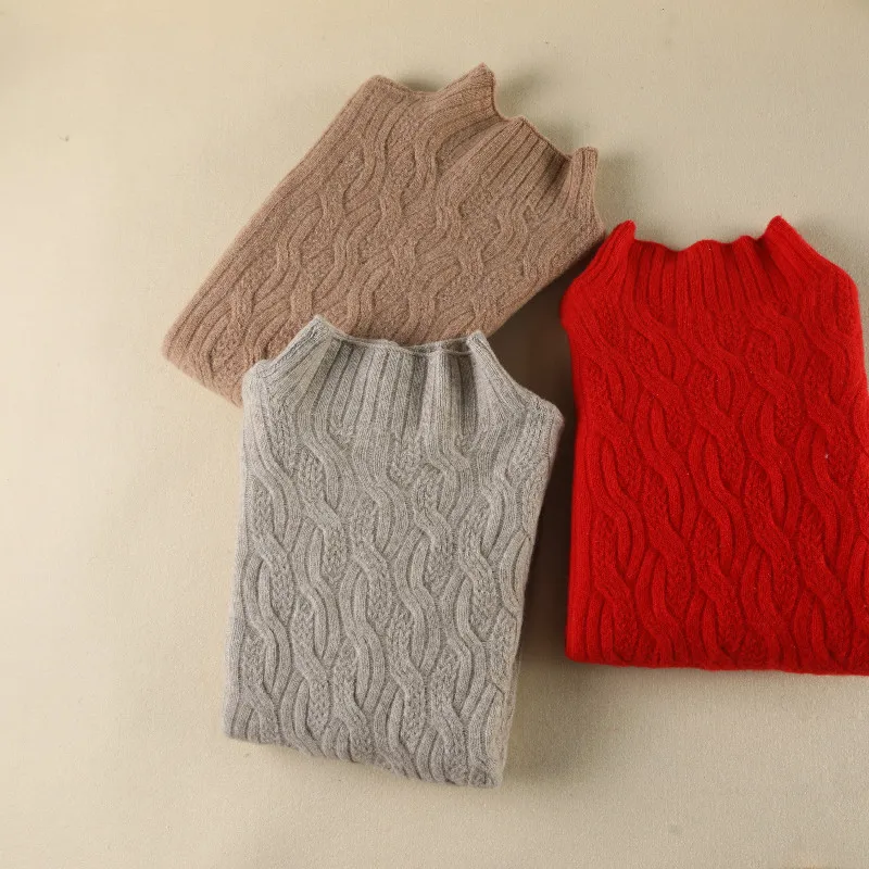 100% Merino Wool Knitted Pullovers Woman Half Oneck Thick Warm Fashion Sweaters 2020 Winter New Thick warm Jumpers female Cloth
100% Merino Wool Knitted Pullovers Woman Half Oneck Thick Warm Fashion Sweaters 2020 Winter New Thick warm Jumpers female Cloth