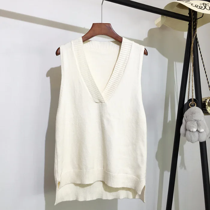2020 Autumn New Fashion Women Sleeveless Knitted Vest Sweaters Winter Loose Solid Casual Sweater Vest
2020 Autumn New Fashion Women Sleeveless Knitted Vest Sweaters Winter Loose Solid Casual Sweater Vest