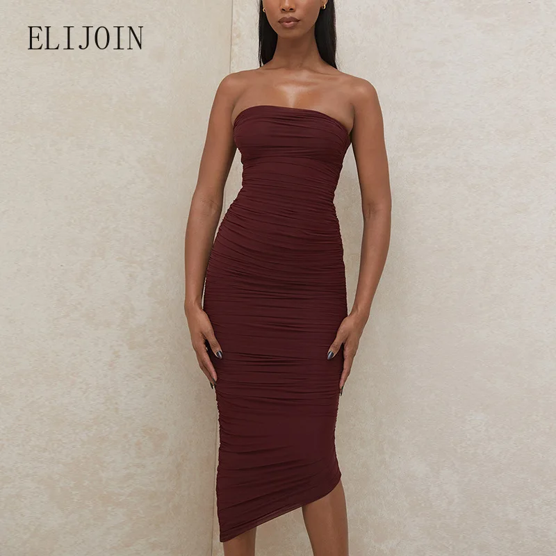 ELIJOIN Summer Dress Sexy Mesh Tube Top Strapless Fold Bag Hip Skirt Women Dress
ELIJOIN Summer Dress Sexy Mesh Tube Top Strapless Fold Bag Hip Skirt Women Dress