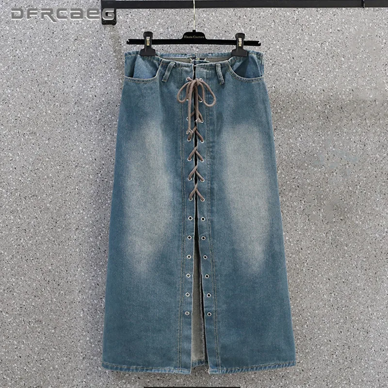 4XL 5XL Blue Vintage Bandage Straight Denim Long Skirt Women 2021 Autumn High Waist Casual Big Size Jeans Saia Longas
4XL 5XL Blue Vintage Bandage Straight Denim Long Skirt Women 2021 Autumn High Waist Casual Big Size Jeans Saia Longas
