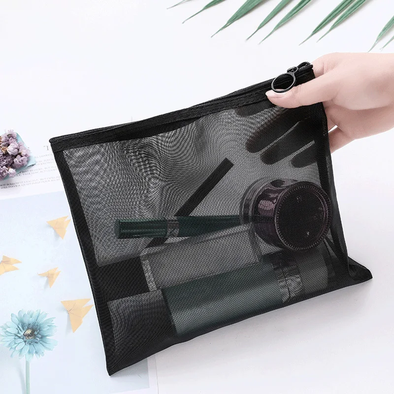 Mesh Cosmetic Bag Women Travel Portable Zipper Makeup Case Invoice Organizer Storage Pouch Toiletry Beauty Wash Kit Bag Black
Mesh Cosmetic Bag Women Travel Portable Zipper Makeup Case Invoice Organizer Storage Pouch Toiletry Beauty Wash Kit Bag Black