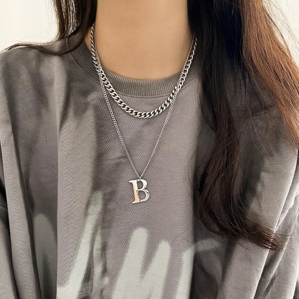 New Sweater Chain 2021 Trend Personality Letter B Pendant Necklaces For Women Simple Chain Necklace Grunge Jewelry Wholesale
New Sweater Chain 2021 Trend Personality Letter B Pendant Necklaces For Women Simple Chain Necklace Grunge Jewelry Wholesale