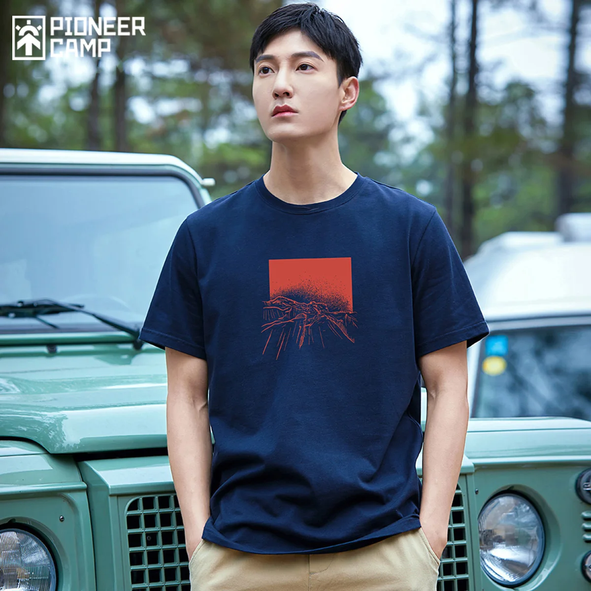 Pioneer Camp Mountain Print T-shirts Men 100% Cotton Black Blue White Men's Summer Clothing XTK01102048 
Pioneer Camp Mountain Print T-shirts Men 100% Cotton Black Blue White Men's Summer Clothing XTK01102048