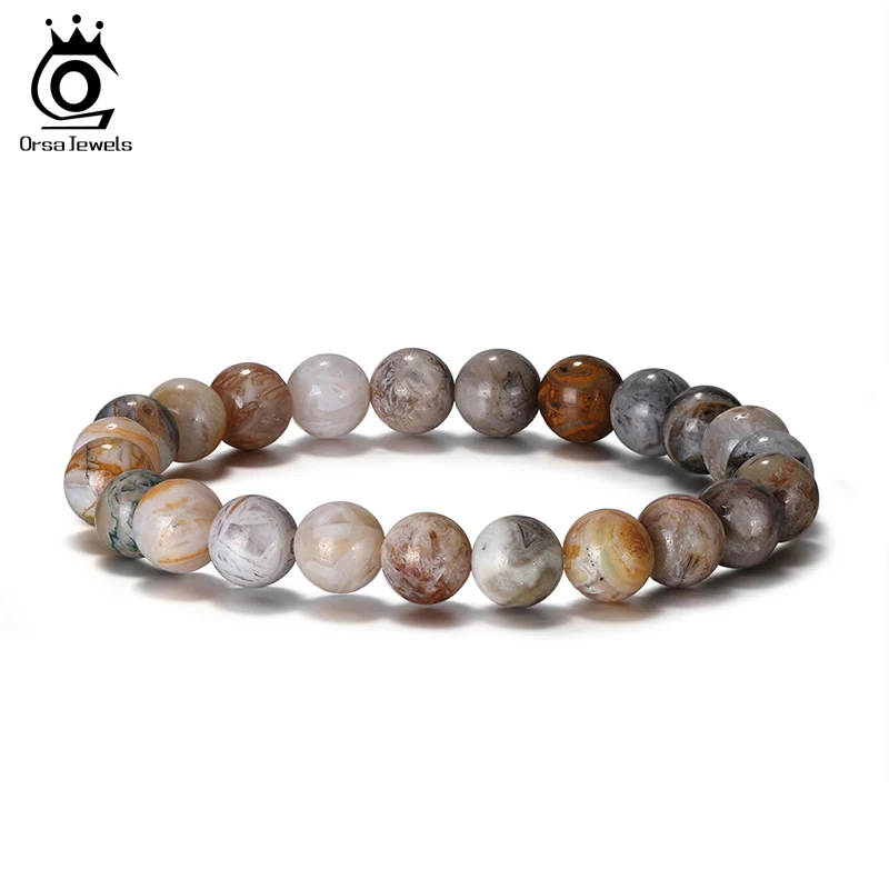 Браслет ORSA JEWELS из натурального камня с чакрами рейки для женщин и мужчин, эластичный агатовый браслет из Ботсваны с бусинами 8 мм, мм35
Браслет ORSA JEWELS из натурального камня с чакрами рейки для женщин и мужчин, эластичный агатовый браслет из Ботсваны с бусинами 8 мм, мм35
