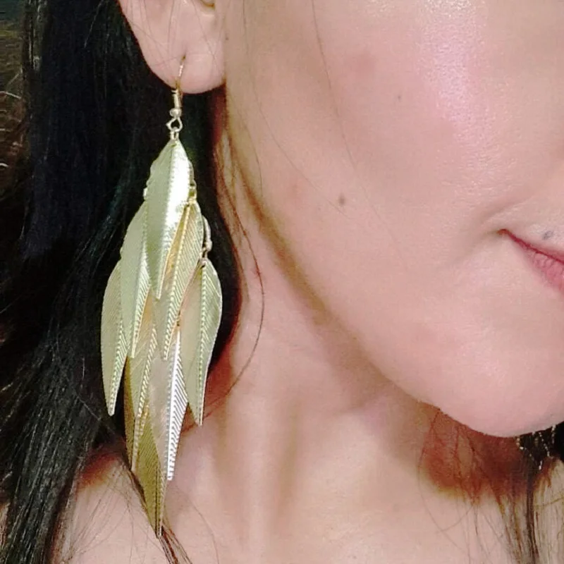 Tribro 2021 New Women Girl Bohemian Leaves Pendant Dangle Drop Earrings Gold Silver Elegant Party Boho Jewelry Accessories 
Tribro 2021 New Women Girl Bohemian Leaves Pendant Dangle Drop Earrings Gold Silver Elegant Party Boho Jewelry Accessories