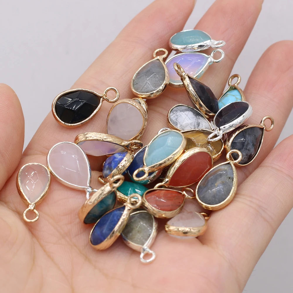 Natural Stone Gem Drop-shaped Pendant Quartz Agate Jewelry Accessories Crafts DIY Necklace Earring Bracelet Gift Making 15-20mm
Natural Stone Gem Drop-shaped Pendant Quartz Agate Jewelry Accessories Crafts DIY Necklace Earring Bracelet Gift Making 15-20mm