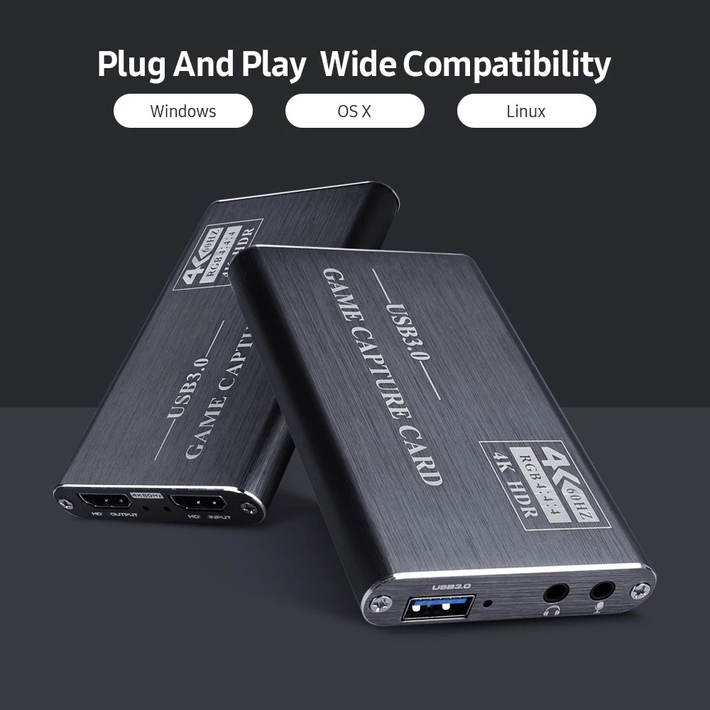 NK-S41 Game Capture Card USB3.0 Capture HDMI-Compatible 4Kp60 Compatible with PS4/Switch/Camera/Recording/Live Streaming
NK-S41 Game Capture Card USB3.0 Capture HDMI-Compatible 4Kp60 Compatible with PS4/Switch/Camera/Recording/Live Streaming