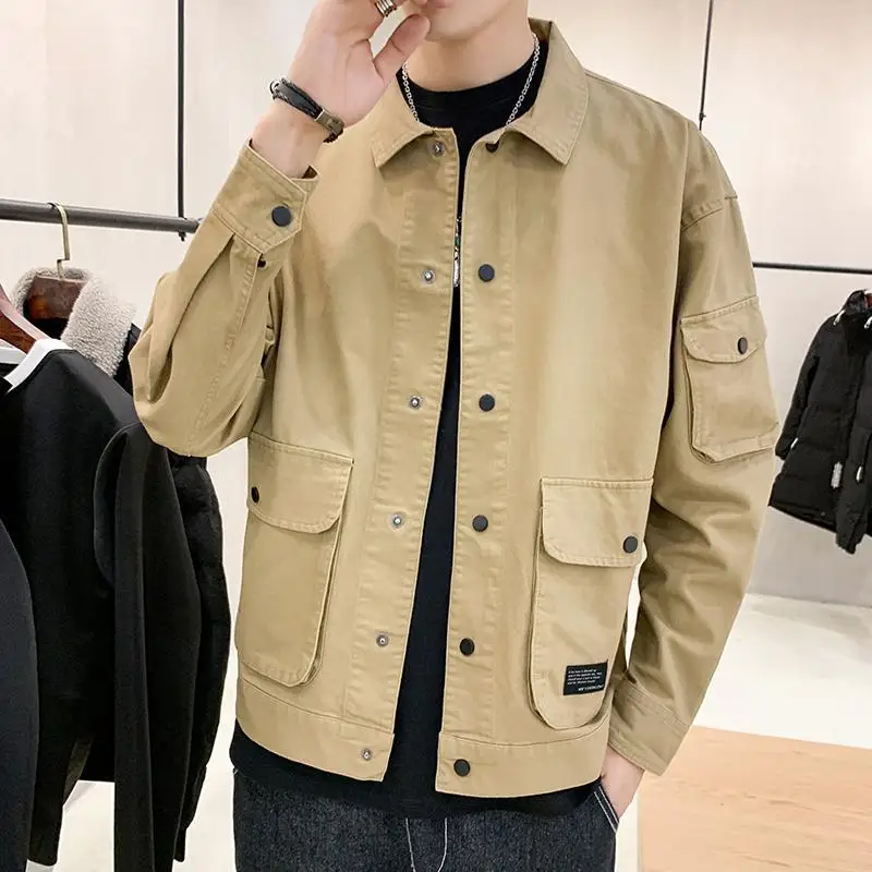 Men's Bomber Jacket Casual Clothes Korean Fashion Safari Style Jacket Multi-pocket 2020 New Men's Autumn Clothes Oversized Coat
Men's Bomber Jacket Casual Clothes Korean Fashion Safari Style Jacket Multi-pocket 2020 New Men's Autumn Clothes Oversized Coat