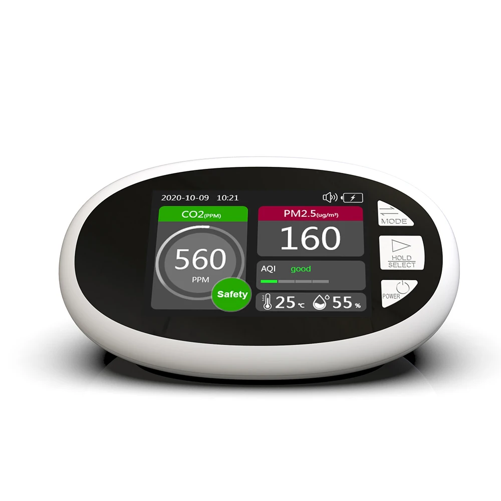 Портативный анализатор качества воздуха DM125, 3,5 дюйма, CO2 PM2.5 PM1.0 PM10 HCHO TOVC, индекс качества воздуха AQI, детектор температуры и влажности
Портативный анализатор качества воздуха DM125, 3,5 дюйма, CO2 PM2.5 PM1.0 PM10 HCHO TOVC, индекс качества воздуха AQI, детектор температуры и влажности