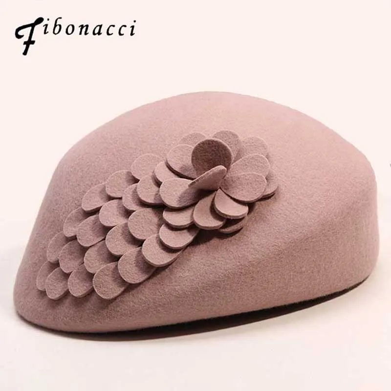 Fibonacci 2019 Новая мода ужин вечерние стюардесса женский берет основных цветочные