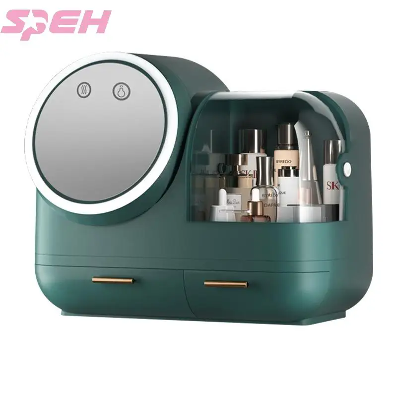 Net red light care cosmetics storage box with mirror dust-proof dressing table home integrated desktop with skin product rack
Net red light care cosmetics storage box with mirror dust-proof dressing table home integrated desktop with skin product rack