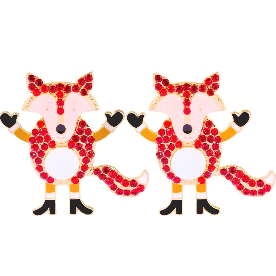 Cartoon Lovely Rhinestone Animal Earrings for Woman Christmas New Year Creative Earrings Accessories
Cartoon Lovely Rhinestone Animal Earrings for Woman Christmas New Year Creative Earrings Accessories