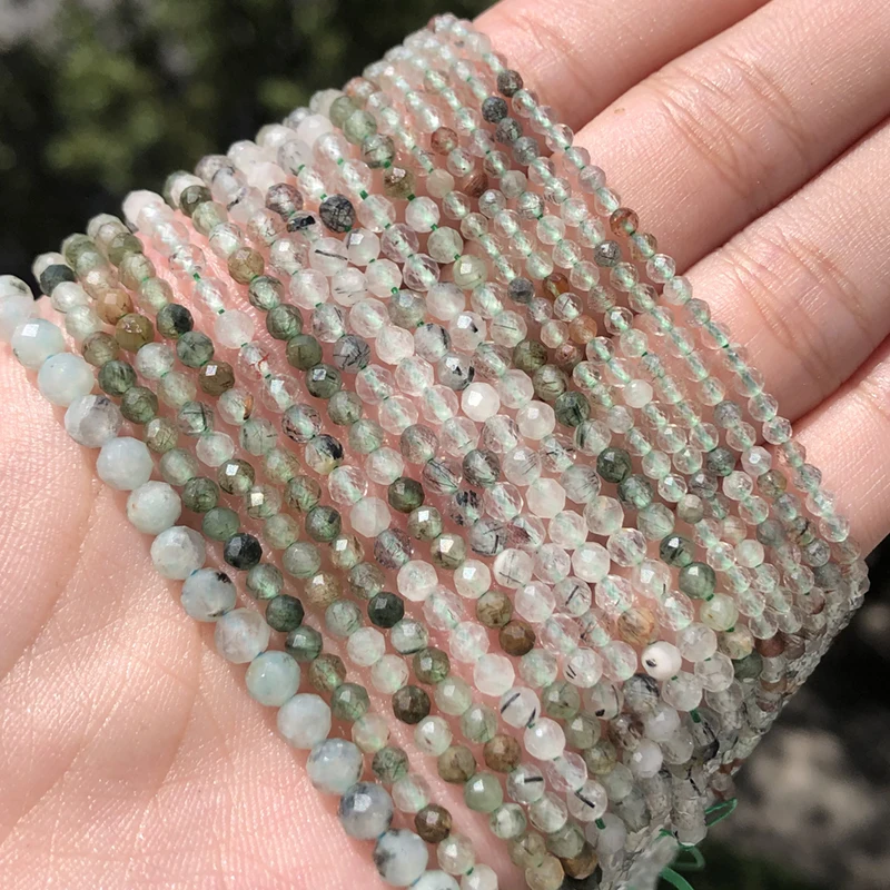 Natural Stone Green Ghost Quartz Beads 2 3 4mm Faceted Loose Tiny Bead for DIY Jewelry Making Bracelet Necklace 15inch Wholesale
Natural Stone Green Ghost Quartz Beads 2 3 4mm Faceted Loose Tiny Bead for DIY Jewelry Making Bracelet Necklace 15inch Wholesale