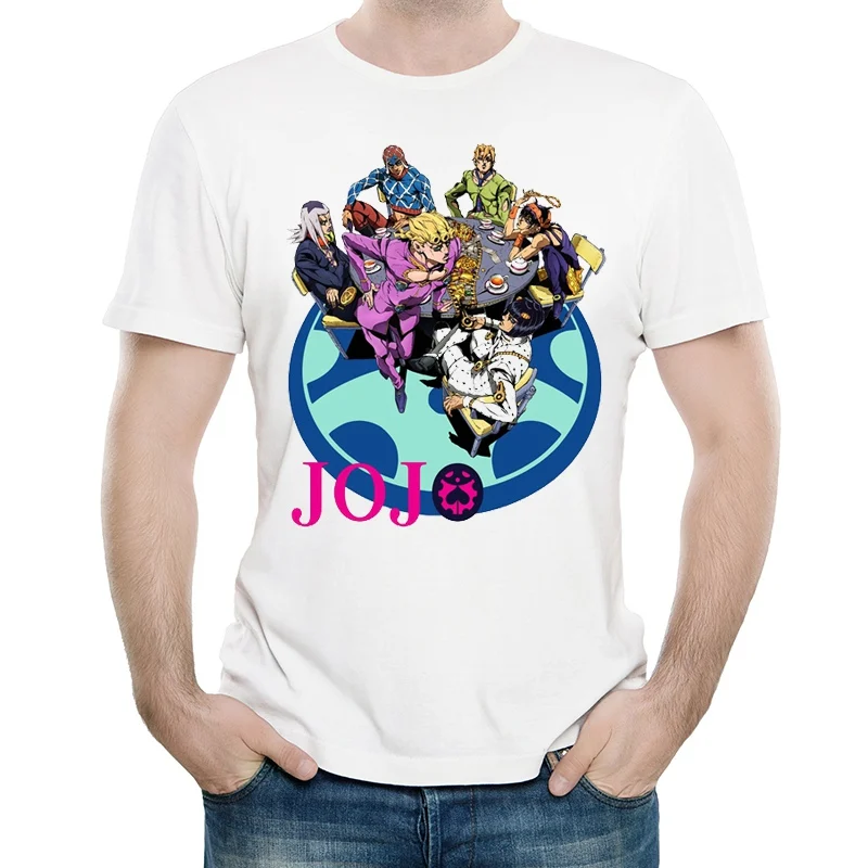 JoJo's Bizarre Adventure T-Shirt White Color Short Sleeve Japan Anime Print Top Tees Summer Fashion O Neck Adult Unisex Clothes
JoJo's Bizarre Adventure T-Shirt White Color Short Sleeve Japan Anime Print Top Tees Summer Fashion O Neck Adult Unisex Clothes