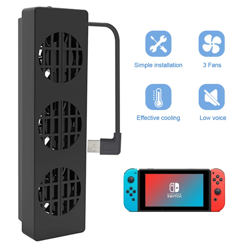 For Switch Cooling Fan Game Console Cooler Base USB DC 5V 3-Fan External Super USB Cooling Accessories For NS N-S Nin-Switch
For Switch Cooling Fan Game Console Cooler Base USB DC 5V 3-Fan External Super USB Cooling Accessories For NS N-S Nin-Switch