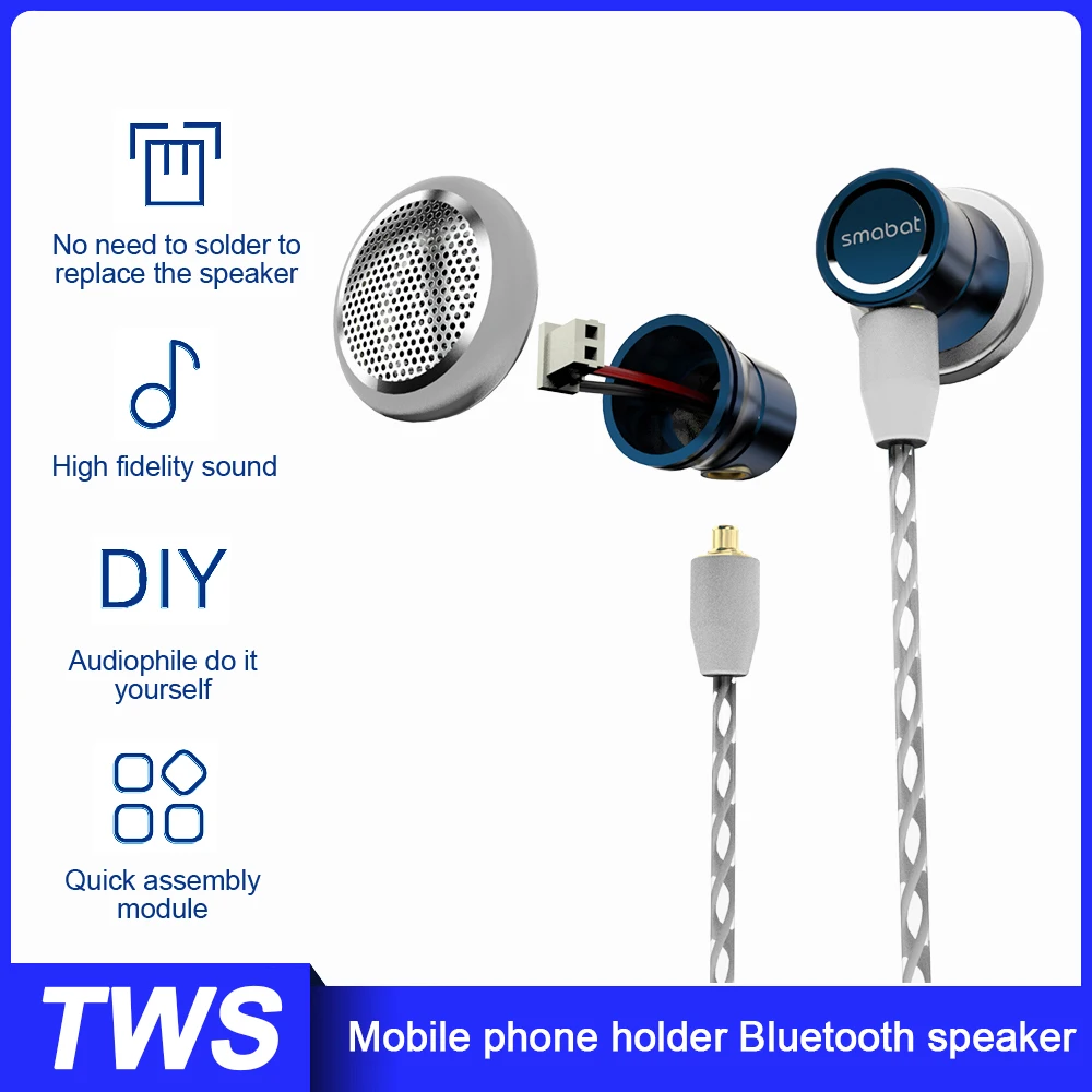 Smabat M0 Module Earbuds Flat Earphones 15.4mm Titanium plating Film Driver Module upgrade 3.5mm Headphone Detachable MMCX Cable
Smabat M0 Module Earbuds Flat Earphones 15.4mm Titanium plating Film Driver Module upgrade 3.5mm Headphone Detachable MMCX Cable