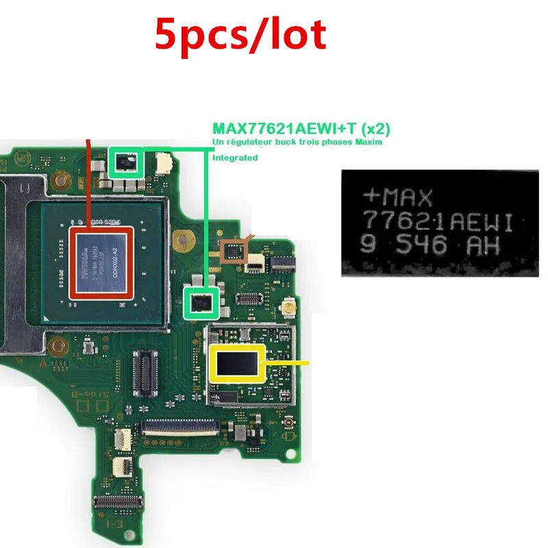 5 шт./лот MAX77621AEWI MAX77621 регулятор напряжения бак мощности BGA IC чип для Nintendo коммутатор консоли материнской платы запасная часть
5 шт./лот MAX77621AEWI MAX77621 регулятор напряжения бак мощности BGA IC чип для Nintendo коммутатор консоли материнской платы запасная часть