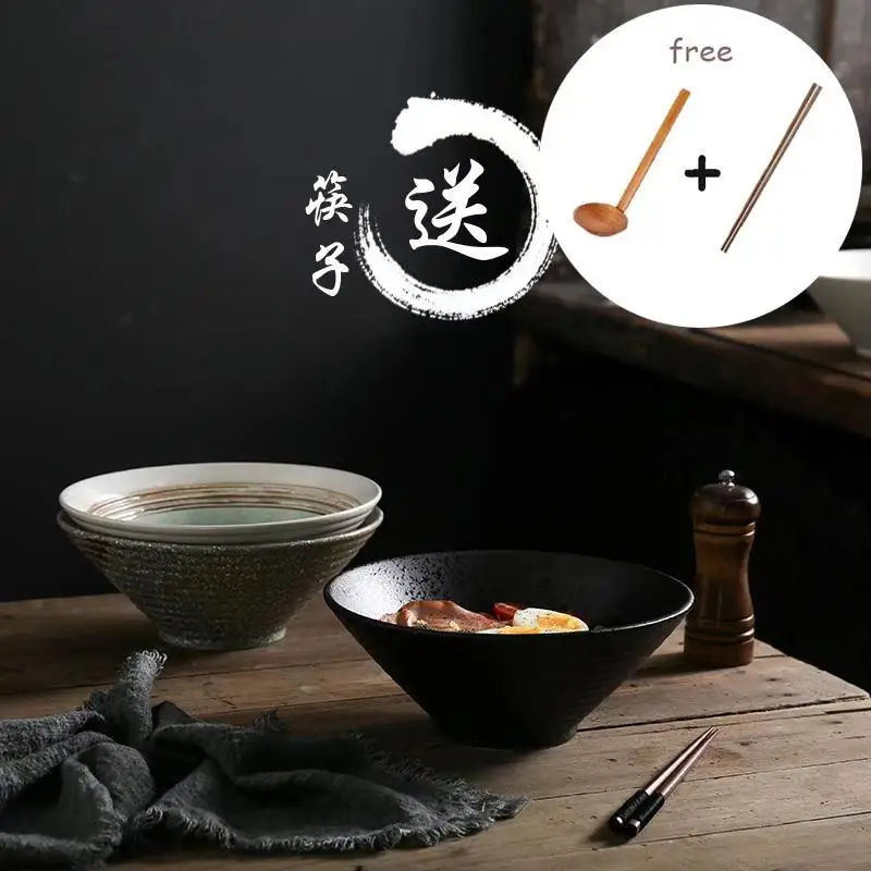 8 Inch Simple Fashion Ceramic Ramen Noodle Bowl Fruit Salad Soup Bowl Plate Set with Spoon Chopsticks
8 Inch Simple Fashion Ceramic Ramen Noodle Bowl Fruit Salad Soup Bowl Plate Set with Spoon Chopsticks