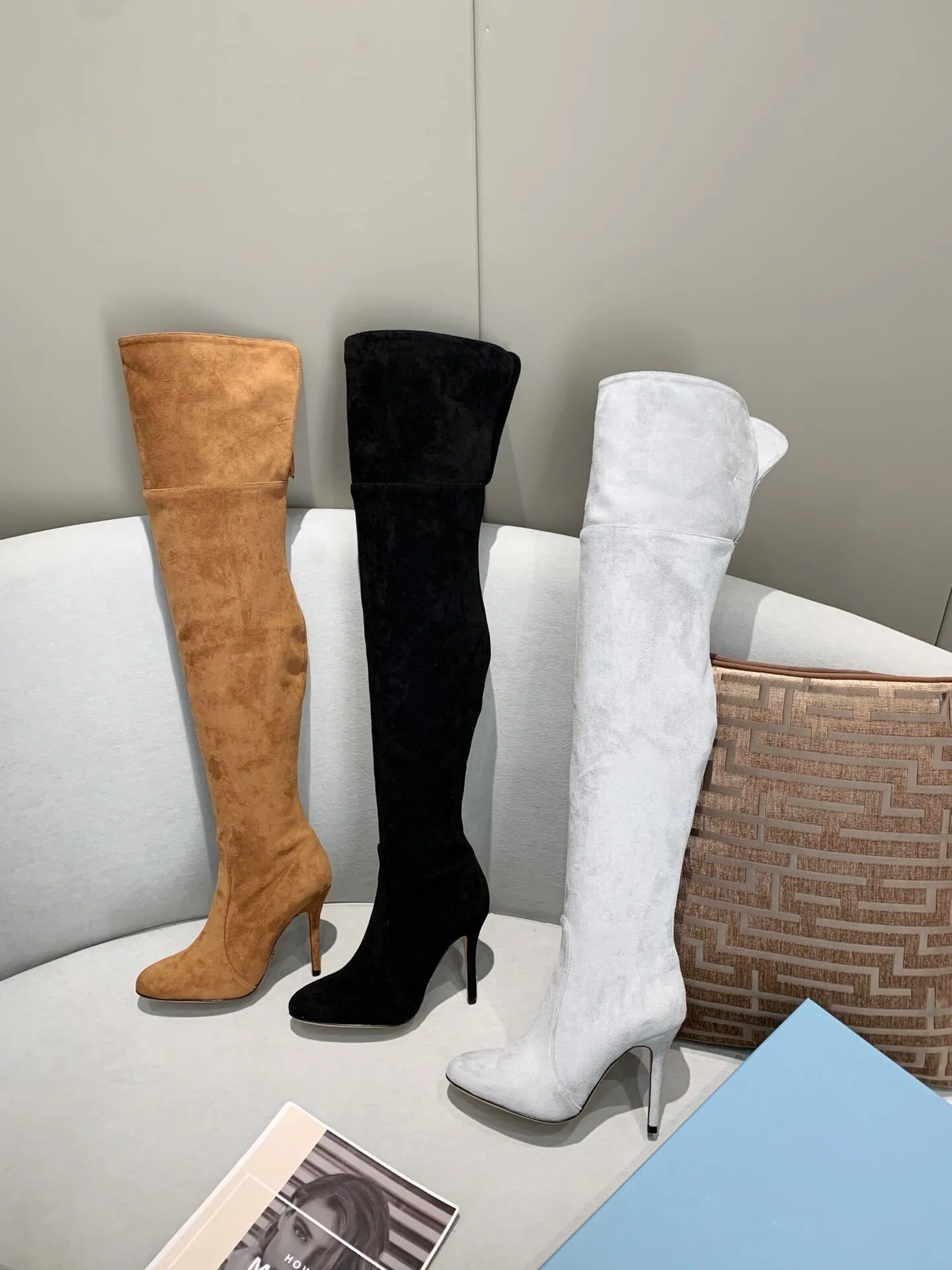 2021 New Super High Heel Fabric Over The Knee High Knight Boots Side Zip Pointed Toe Winter Brown Black All Match Boots
2021 New Super High Heel Fabric Over The Knee High Knight Boots Side Zip Pointed Toe Winter Brown Black All Match Boots