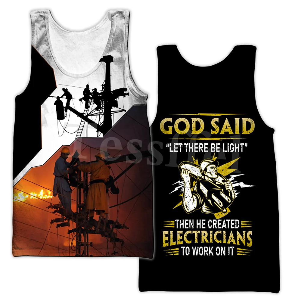 Tessffel Electrician Worker 3D Printed Fashion Summer Skull Lineman Men's Vest Harajuku Casual Tank Top Streetwear Style-2
Tessffel Electrician Worker 3D Printed Fashion Summer Skull Lineman Men's Vest Harajuku Casual Tank Top Streetwear Style-2