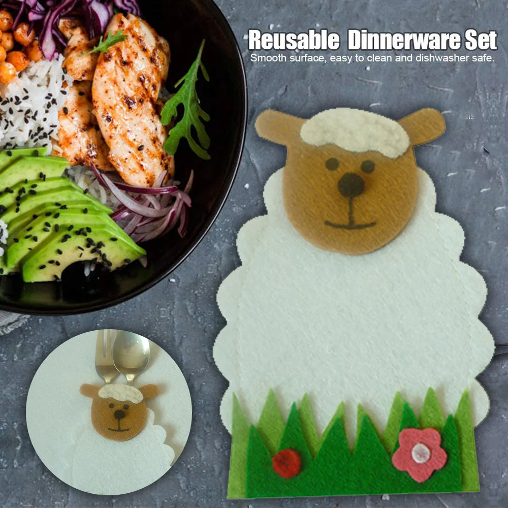 4pcs/set Knife and Fork Bag Easter Decorations Tableware Cover For Home Sheep Knife And Fork Bags Tableware Covers Bags
4pcs/set Knife and Fork Bag Easter Decorations Tableware Cover For Home Sheep Knife And Fork Bags Tableware Covers Bags