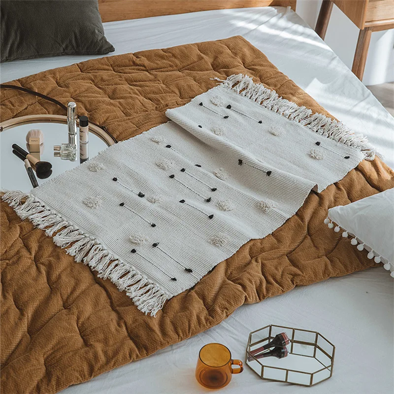 Nordic Style Woven Floor Mat Rug Hand Knotted Tassel Blanket Home Decor Carpet Table Sofa Cushion 60x90cm Ceramic Tile Pad
Nordic Style Woven Floor Mat Rug Hand Knotted Tassel Blanket Home Decor Carpet Table Sofa Cushion 60x90cm Ceramic Tile Pad