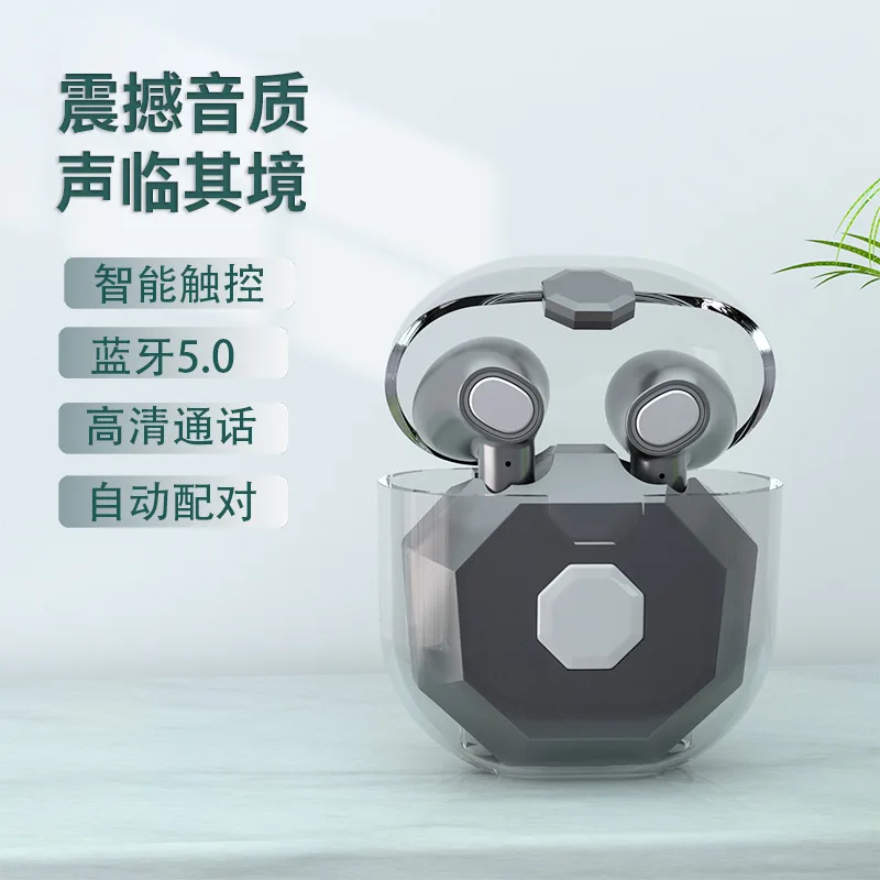 TWS bluetooth wireless headset set, electric noise reduction, transparent touch smart earbuds
TWS bluetooth wireless headset set, electric noise reduction, transparent touch smart earbuds