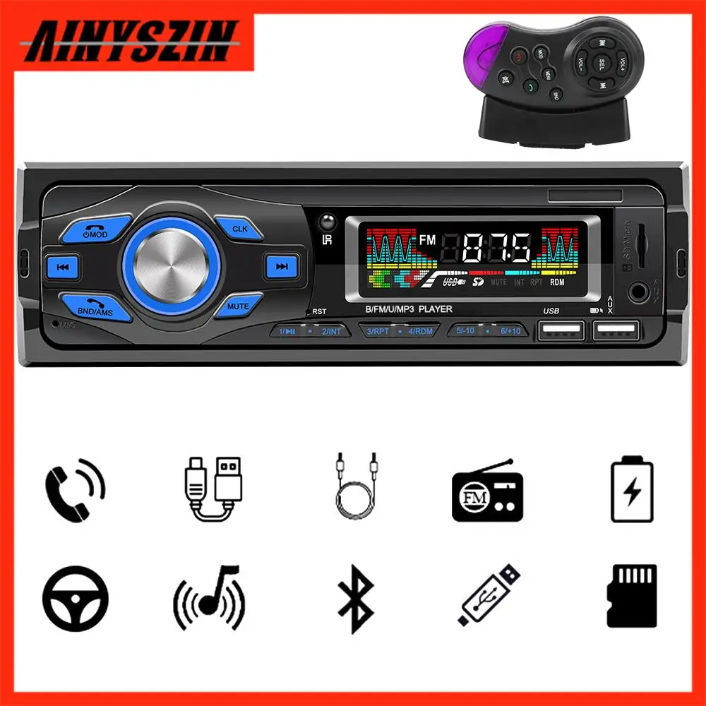 Автомагнитола 1 Din, аудио стерео, Bluetooth, MP3-плеер, AUX, FM, TF карта, голосовой помощник, дисплей времени, дистанционное управление, Двойная зарядка USB
Автомагнитола 1 Din, аудио стерео, Bluetooth, MP3-плеер, AUX, FM, TF карта, голосовой помощник, дисплей времени, дистанционное управление, Двойная зарядка USB