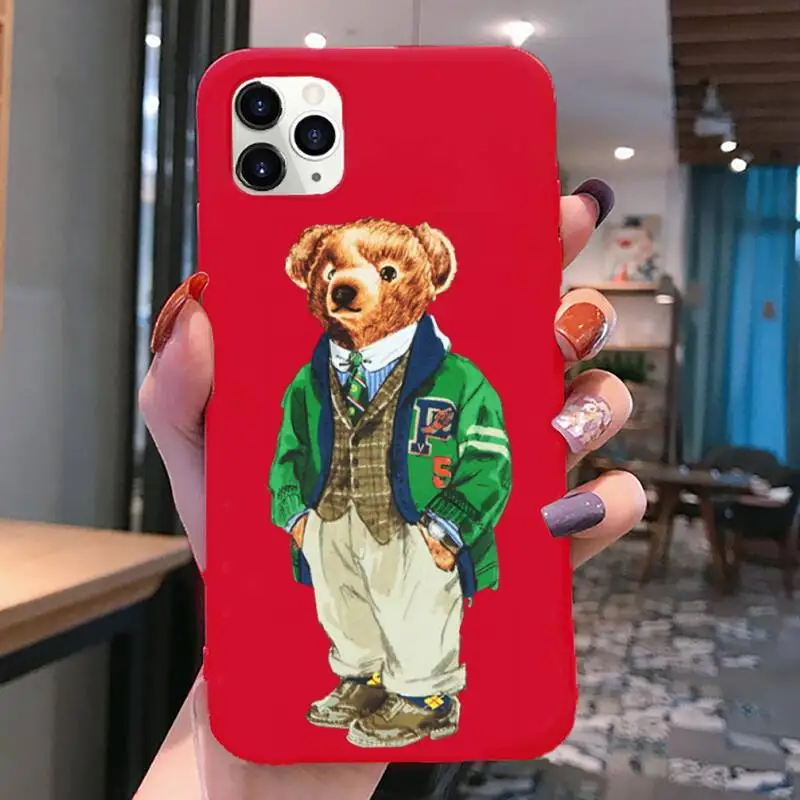 Итальянские модные брендовые чехлы с медведем для iphone 12 11 Pro Max Mini XS 8 7 6 6S Plus X SE 2020 XR