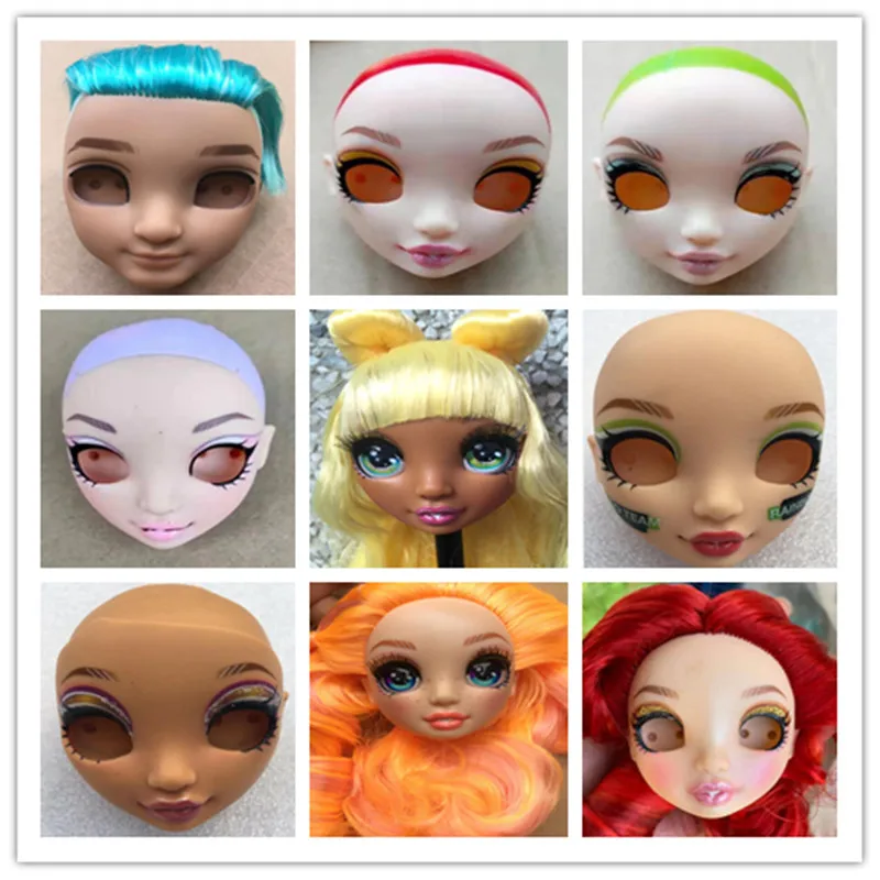 Rainbow Doll Bald Head Colorful Hair Head Big Eyes 2021 New Fashion Sister Doll Original Doll Accessories DIY Makeup Doll Tools
Rainbow Doll Bald Head Colorful Hair Head Big Eyes 2021 New Fashion Sister Doll Original Doll Accessories DIY Makeup Doll Tools