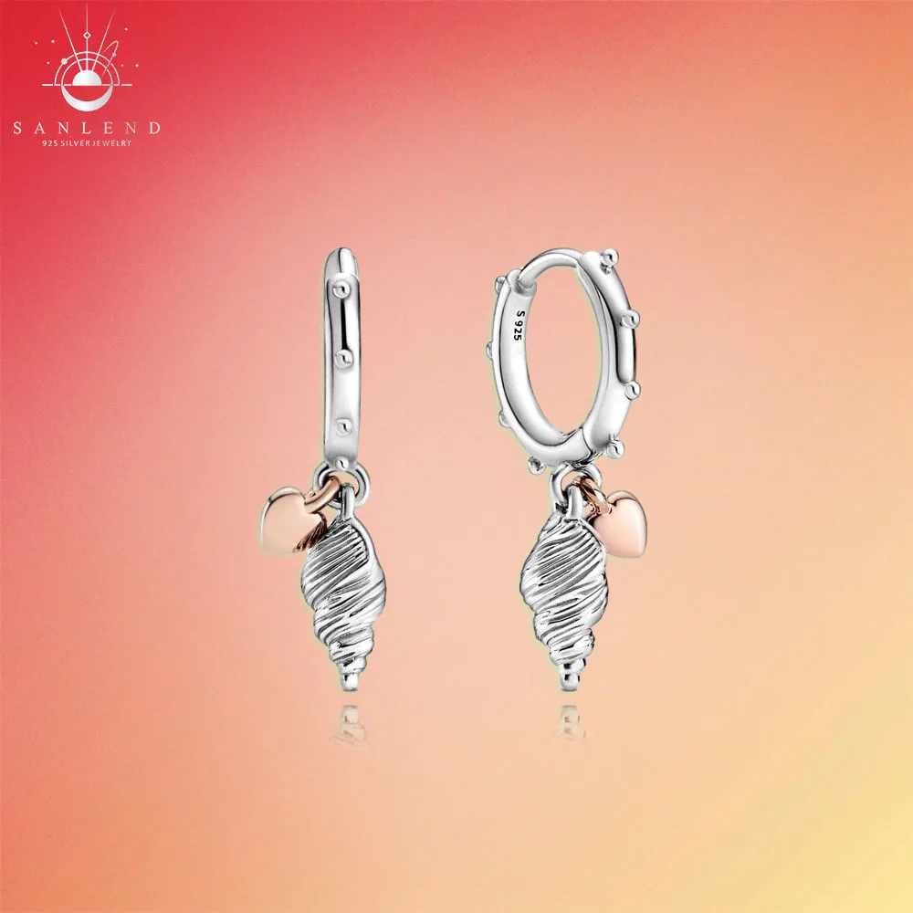Sanlend 925 Sterling Silver Earrings Heart & Conch Shell Earrings Cubic Zirconia Statement Stud Party Gifts For Women Earrings
Sanlend 925 Sterling Silver Earrings Heart & Conch Shell Earrings Cubic Zirconia Statement Stud Party Gifts For Women Earrings
