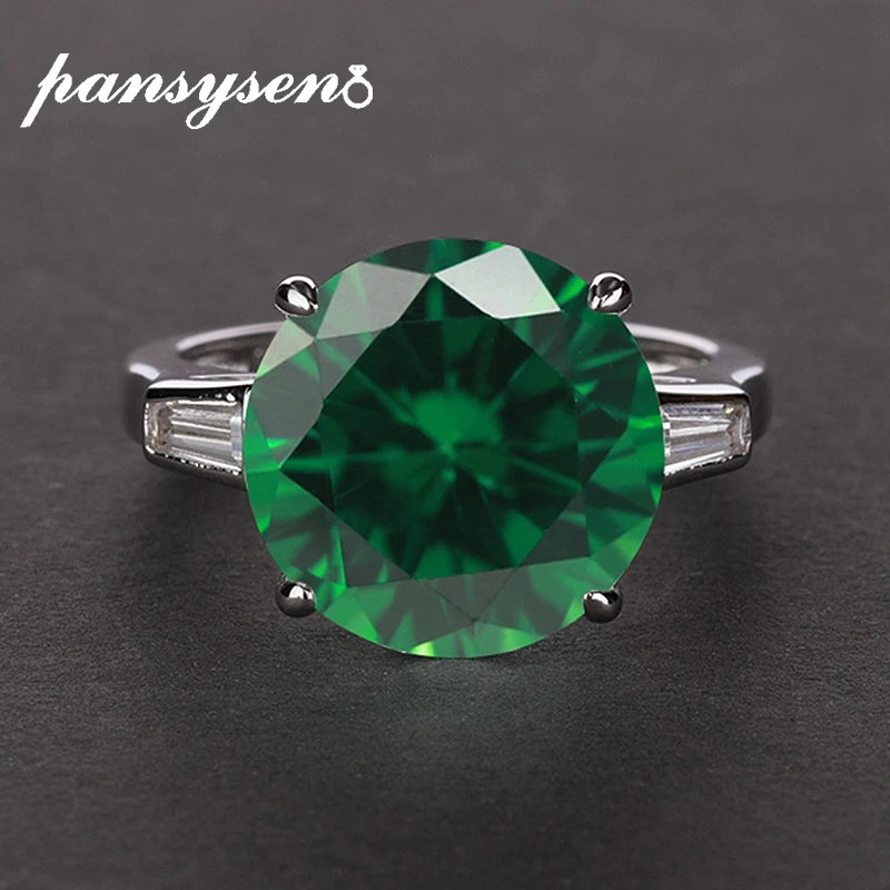 PANSYSEN Charms 8 Colors 12MM Round Emerald Gemstone Ring 925 Sterling Silver Fine Jewelry Ring wholesale cocktail party Gifts
PANSYSEN Charms 8 Colors 12MM Round Emerald Gemstone Ring 925 Sterling Silver Fine Jewelry Ring wholesale cocktail party Gifts