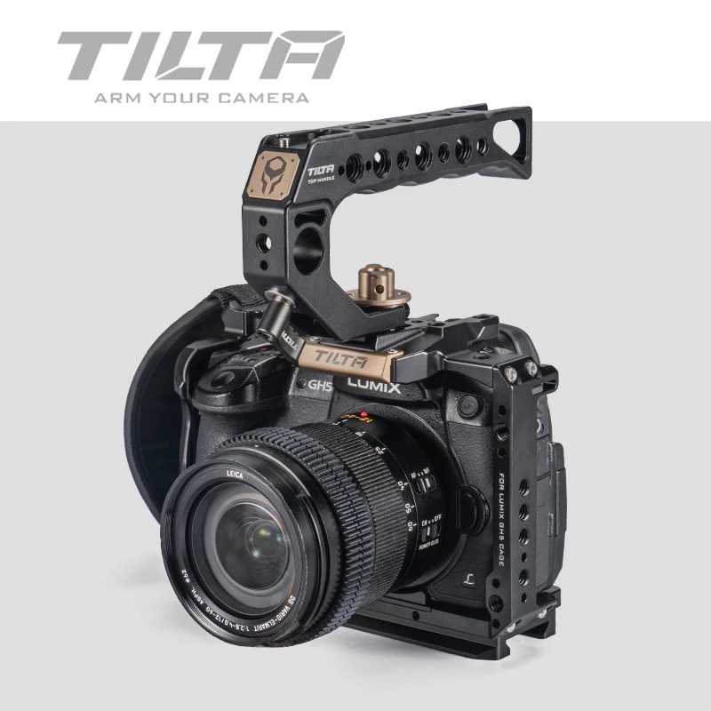 

Tilta TA-T37-A-G Camera Cage FOR Panasonic Lumix GH5 GH5S DSLR rig Kit Full cage Top handle