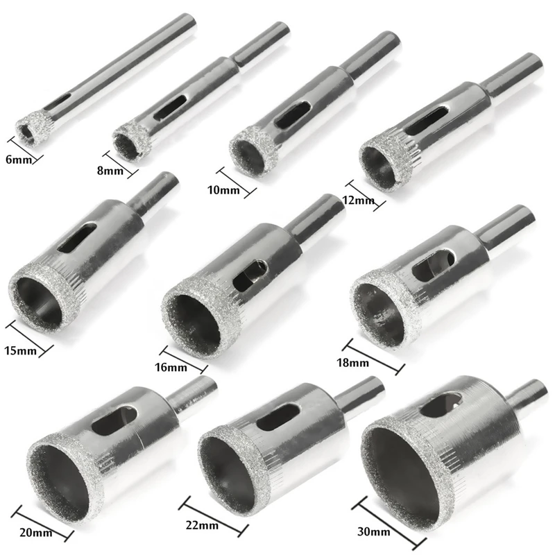15pcs 3mm-50mm Diamond Coated Drill Bit Tile Marble Glass Ceramic Hole Saw Drilling Bits For Power Tools
15pcs 3mm-50mm Diamond Coated Drill Bit Tile Marble Glass Ceramic Hole Saw Drilling Bits For Power Tools