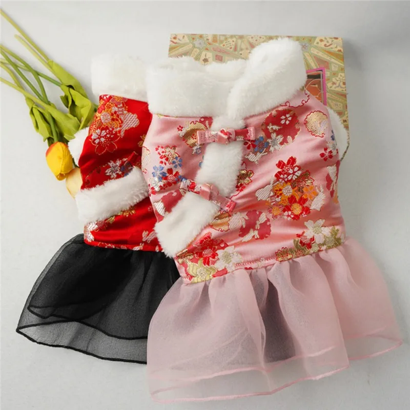 Chinese New Year Dog Dress Pet Clothes for Dogs Tang Suit Winter Cheongsam Cat Puppy Costume Skirt Dresses Small Dog Outfit
Chinese New Year Dog Dress Pet Clothes for Dogs Tang Suit Winter Cheongsam Cat Puppy Costume Skirt Dresses Small Dog Outfit