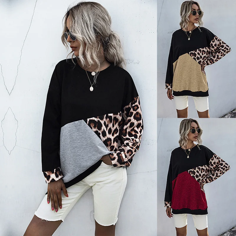 2021 Autumn Women's Round Neck Medium Length Leopard Print Bottomed Sweater New Fashion Shirts For Women Japanese Streetwear
2021 Autumn Women's Round Neck Medium Length Leopard Print Bottomed Sweater New Fashion Shirts For Women Japanese Streetwear