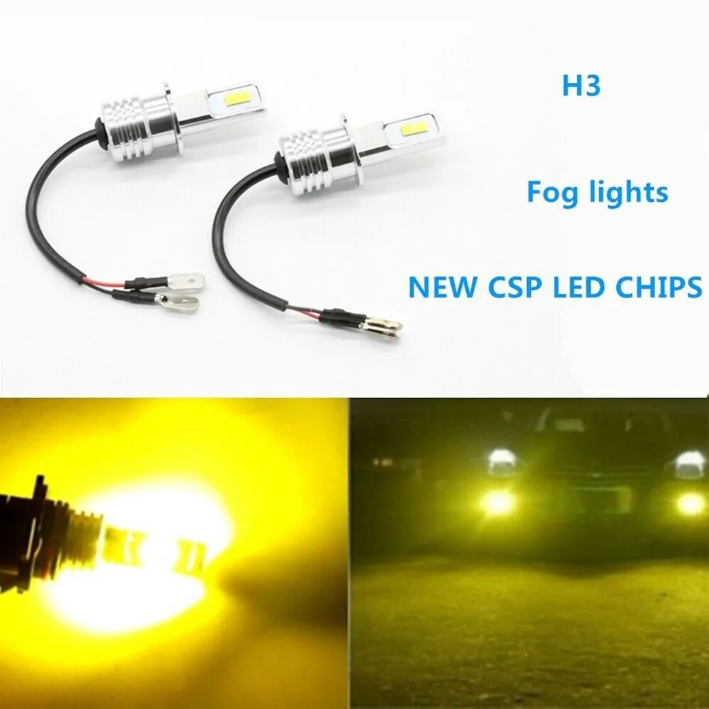 NEW 2 x LED Bulbs Super Bright H3 CSP LED Fog Light Bulbs Conversion Kit 80W 2000LM 3000K Yellow DC 12V-24V Bulbs
NEW 2 x LED Bulbs Super Bright H3 CSP LED Fog Light Bulbs Conversion Kit 80W 2000LM 3000K Yellow DC 12V-24V Bulbs