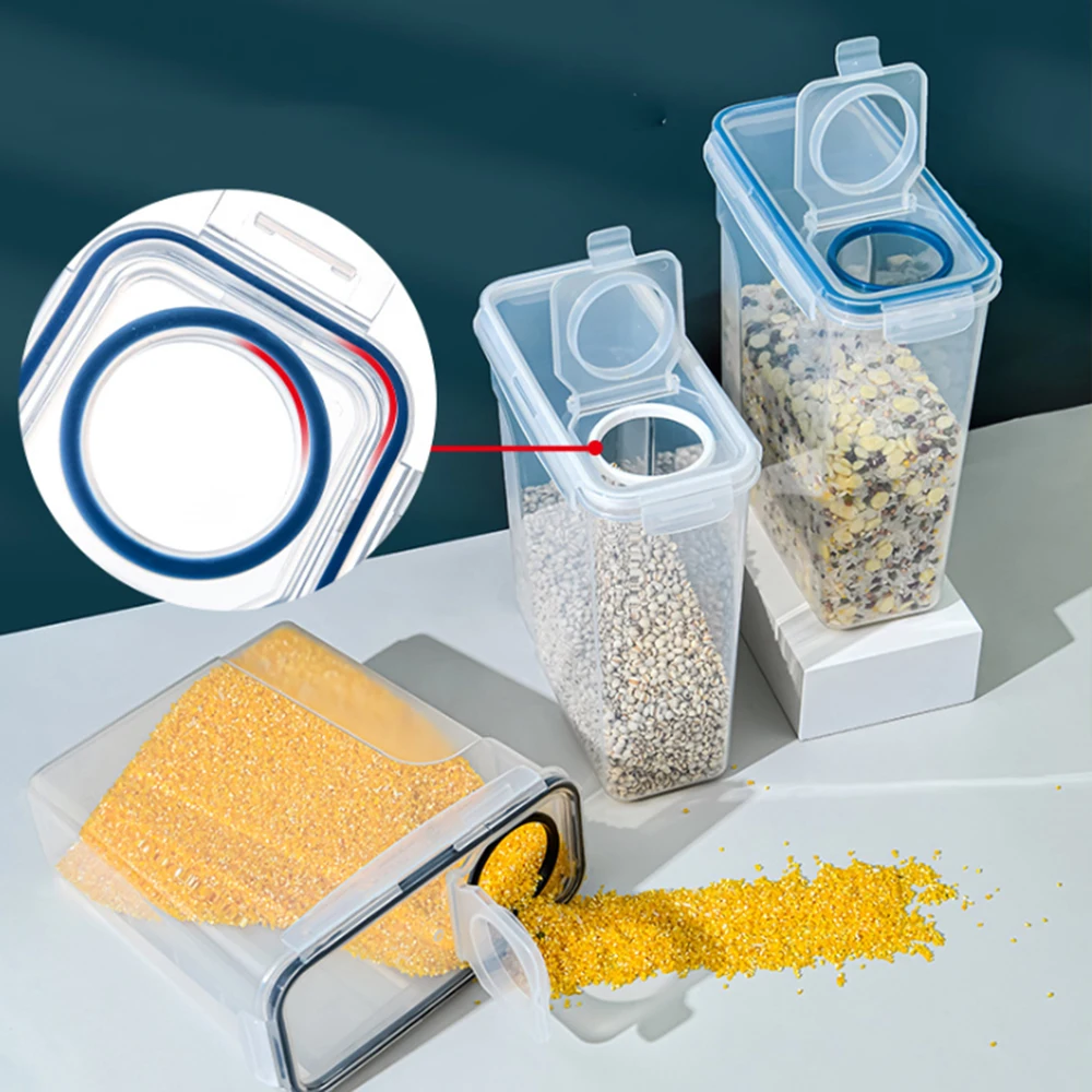 Environmentally Friendly Food Storage Container Plastic Kitchen Refrigerator Box Multigrain Storage Tank Transparent Sealed Cans
Environmentally Friendly Food Storage Container Plastic Kitchen Refrigerator Box Multigrain Storage Tank Transparent Sealed Cans