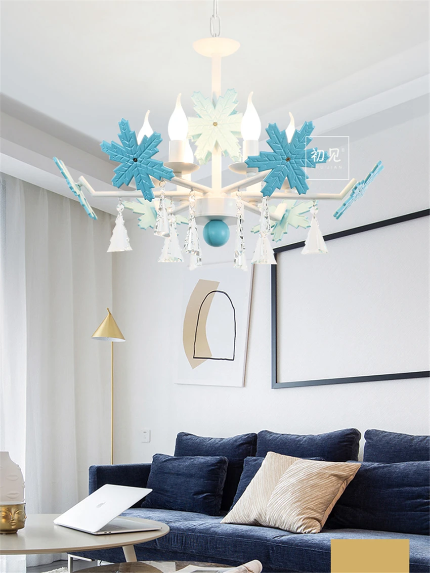 Nordic Snowflake Modeling Bedroom Chandelier Modern Living Room Dining Room Boys Girls Study Children's Room Multi-head Lighting
Nordic Snowflake Modeling Bedroom Chandelier Modern Living Room Dining Room Boys Girls Study Children's Room Multi-head Lighting