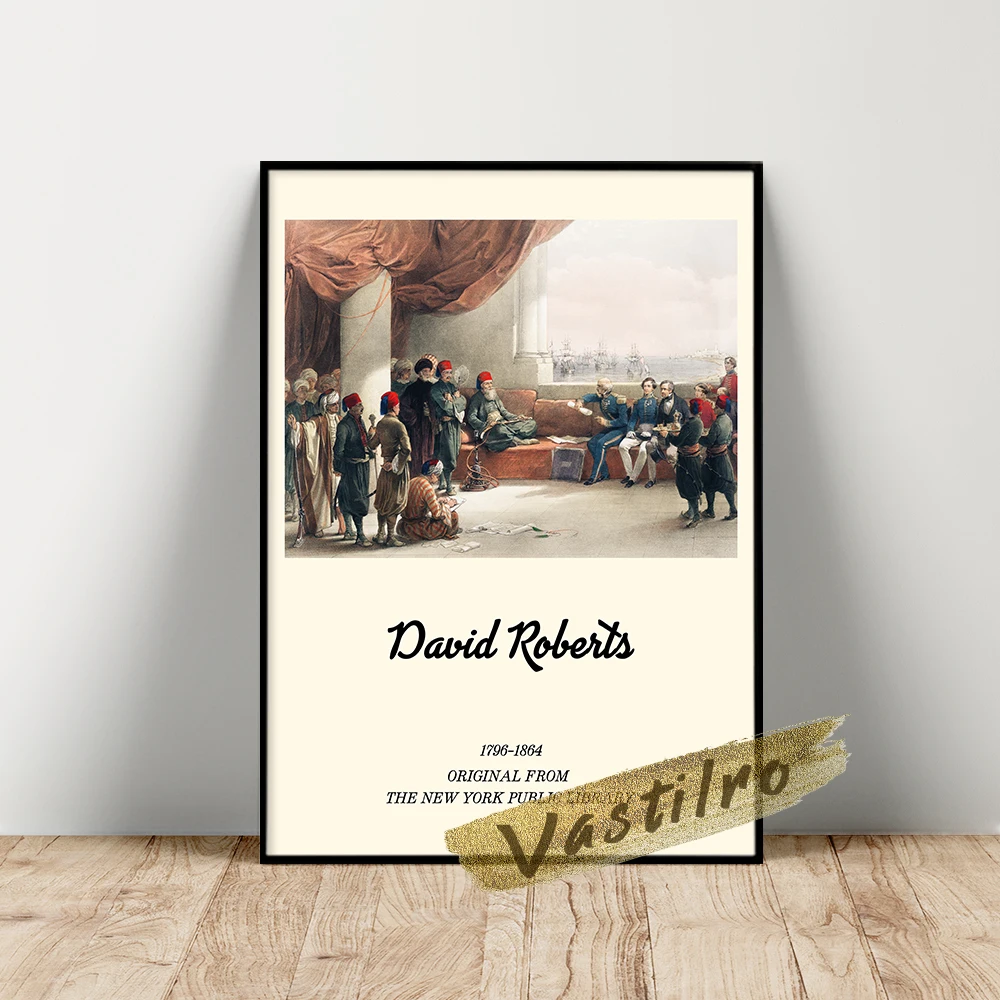 David Roberts Exhibition Poster, Interview With The Viceroy Of Egypt At His Palace Wall Painting, Roberts Retro Figure Wall Art
David Roberts Exhibition Poster, Interview With The Viceroy Of Egypt At His Palace Wall Painting, Roberts Retro Figure Wall Art