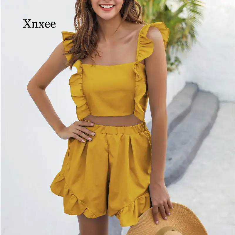 Sleeveless Backless Crop Top and Shorts Set Bow Bandage Print Two Piece Set Women Summer Casual Beach Vacation Two Piece Outfits
Sleeveless Backless Crop Top and Shorts Set Bow Bandage Print Two Piece Set Women Summer Casual Beach Vacation Two Piece Outfits