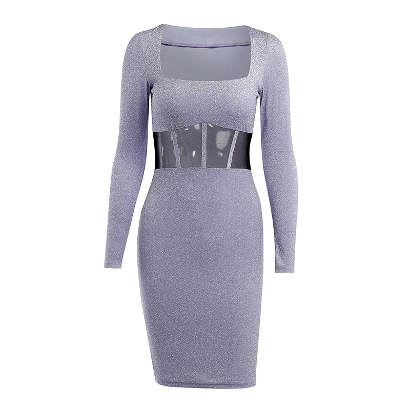 EUSHEY Long Sleeve Hollow Out Square Collar Glitter Dress Women 2022 Fashion Elegant Dress Sexy Bodycon Party Short Dresses 
EUSHEY Long Sleeve Hollow Out Square Collar Glitter Dress Women 2022 Fashion Elegant Dress Sexy Bodycon Party Short Dresses