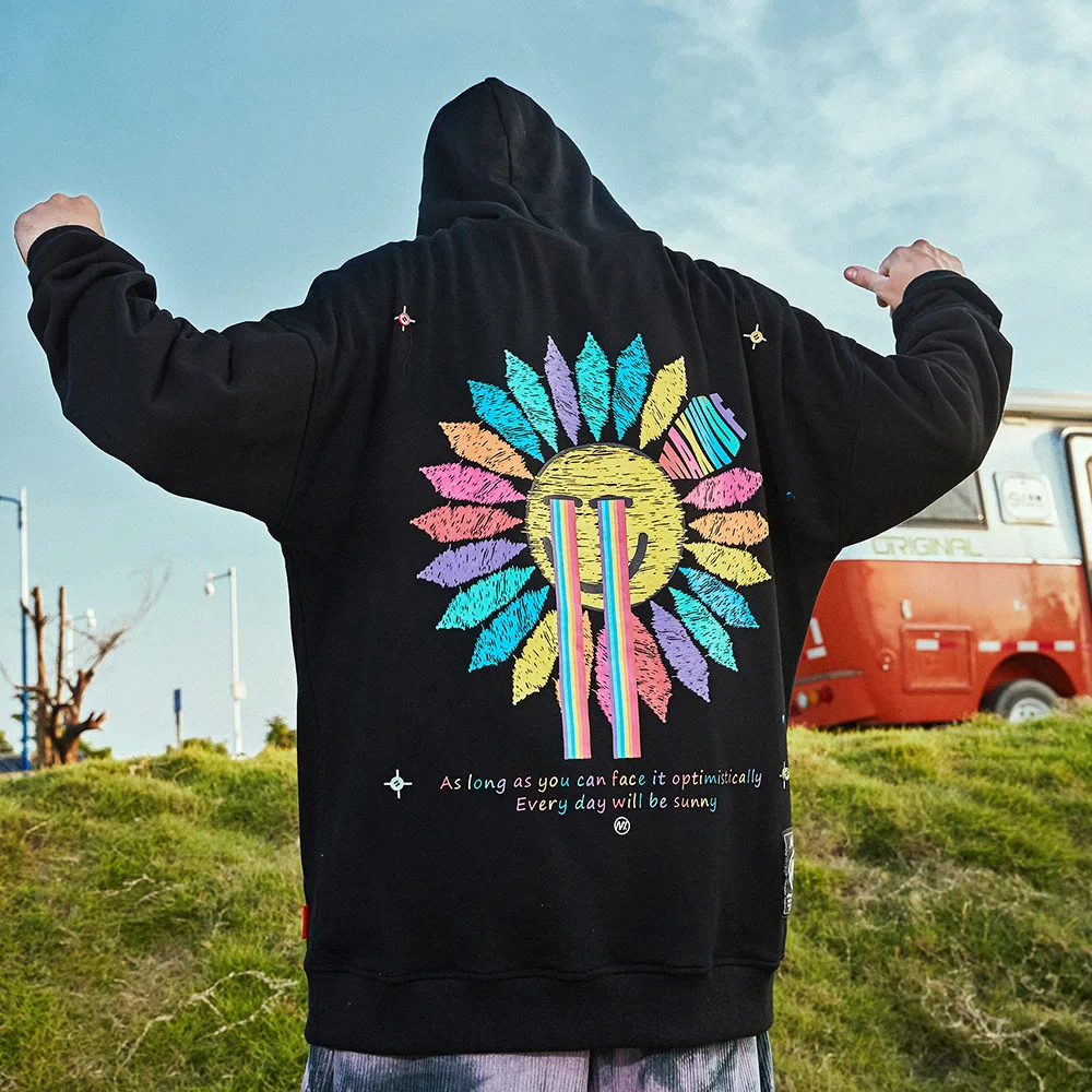 Mens Hip Hop Streetwear Hoodie Funny Rainbow Sunflower Print Pullover Fashion Casual Cotton Hooded Sweatshirt Oversized 2021
Mens Hip Hop Streetwear Hoodie Funny Rainbow Sunflower Print Pullover Fashion Casual Cotton Hooded Sweatshirt Oversized 2021